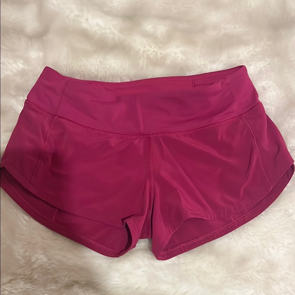 Lululemon Maroon Speed Up Shorts 2.5 Inseam